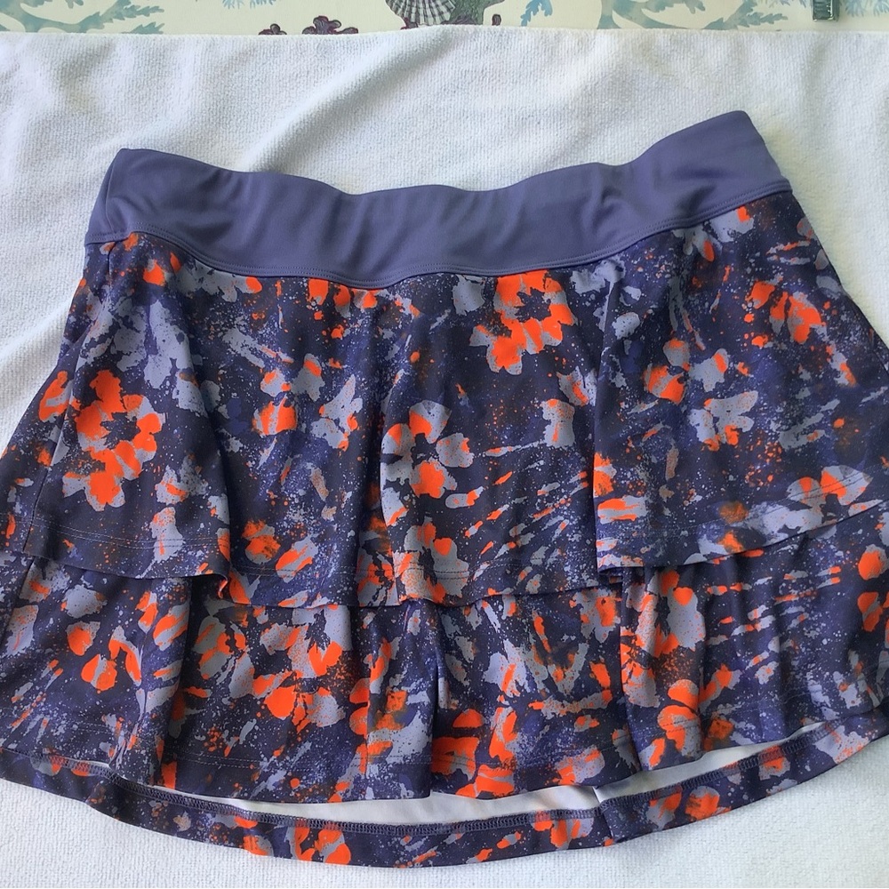 Grand Slam Women's Floral Skort - Purple and Orange